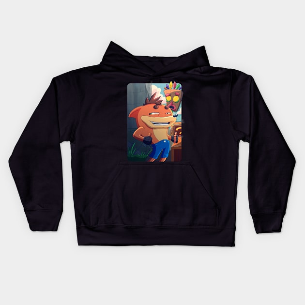 Crash Dance! Kids Hoodie by kidsuperpunch